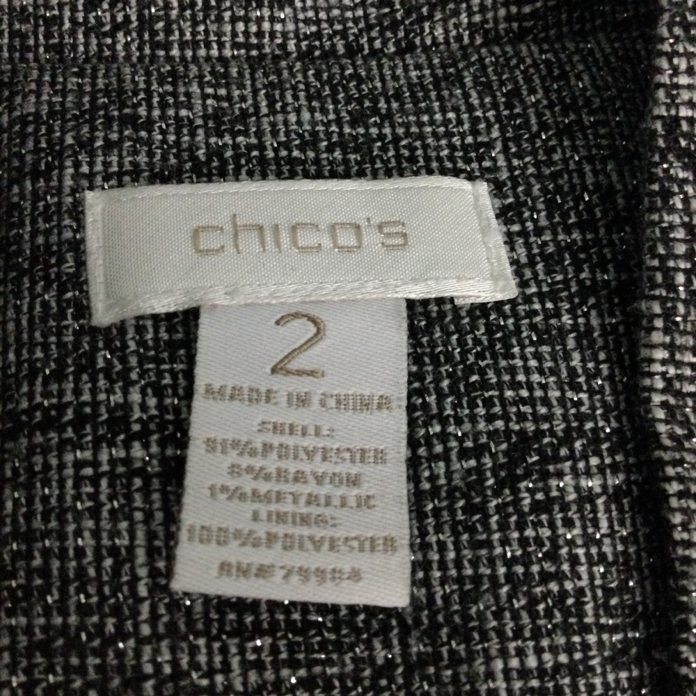 Chico's Fully Lined Button Front Metallic Thread … - image 5